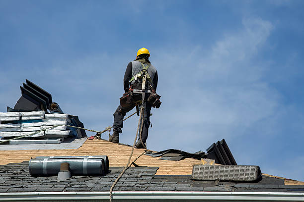 Professional Gutter Installation technician working in Woodinville, WA